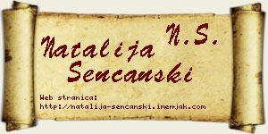 Natalija Senćanski vizit kartica